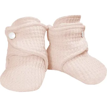 Capáčky ESITO | Capáčky pro miminko barefoot svetrové Powder pink - růžová / 0 - délka stélky: 10 cm