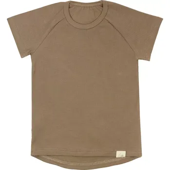 ESITO | Žebrované tričko s krátkým rukávem Tomi Brown - hnědá / 110