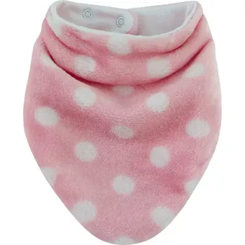 Nákrčník ESITO | Šátek na krk Puntík podšitý bavlnou - růžová / 0 - 5 let
