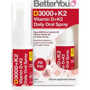 Zdraví BetterYou Dlux+ vitamín D a vitamín K v ústním spreji (12 ml, Přírodní máta peprná)
