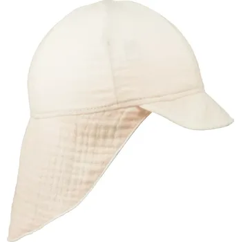 Kšiltovka ESITO | Dětská kšiltovka s krytím krku mušelín Cream - smetanová / XL