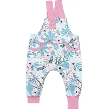 ESITO | Rostoucí tepláky s laclem Džungle vel. 68 - 98 - růžová / 68 - 74