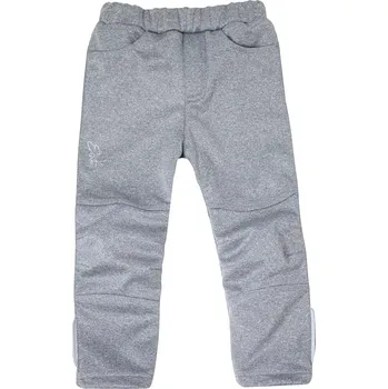 Chlapecké kalhoty ESITO | Dětské softshellové kalhoty DUO Šedý melír - šedá / 134