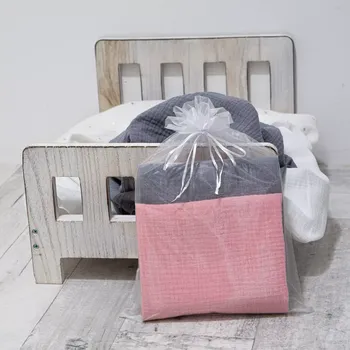 jednorázová plena ESITO | Mušelínové pleny šedá - růžová - šedá / růžová / 70 x 70 cm