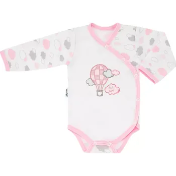Kojenecký body ESITO | Bodyčko zavinovací Mráček létací balón vel. 50 - 68 - růžová / 50