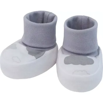 Kojenecké oblečení ESITO | Kojenecké bačkůrky bavlna Mráček - šedá / New - délka stélky: 8 cm