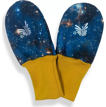 Rukavice ESITO | Rukavice softshell bezpalcové Galaxie - modrá / 74 - 80