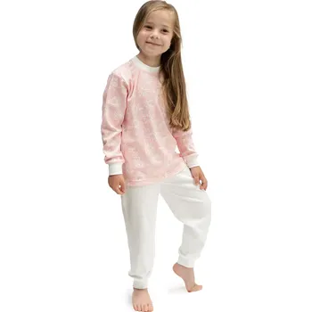 Dívčí pyžamo ESITO | Dívčí pyžamo Cream Heart - růžová / 98