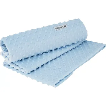 Dětská deka ESITO | Dětská deka dvojitá MINKY jednobarevná Blue - modrá / 75 x 100 cm