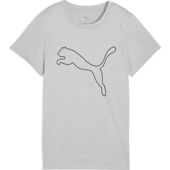 Dámské tričko Puma W TAD ESSENTIAL HEATHER LOGO TEE L Šedá, Černá