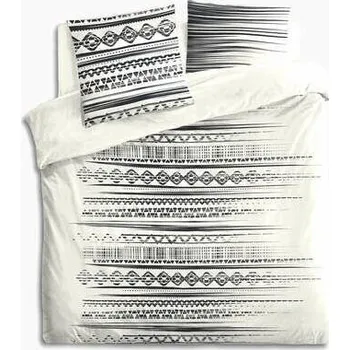 Povlečení Bavlněné povlečení Etnik Atmosphera 220x240 moderní černo-bílé do ložnice Oeko-Tex