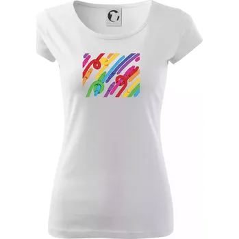 Žížaly pruhy (Alexis Citrine) - Dámské triko Pure - L ( Bílá )