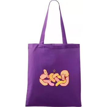 Zamilované žížaly (Alexis Citrine) - Taška bavlněná - 42 x 38 cm ( Fialová )