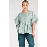 Mintová dámská halenka z viskózy se širokými rukávy M1211 Mint Velikost: S/M