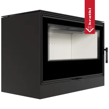 Krbová kamna Kratki Ocelová kamna na dřevo KARI 95 Ø 180 14 kW černá