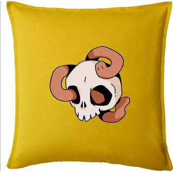 Polštář Žížala v lebce (Alexis Citrine) - Polštář 50x50 - 50x50 - Pouze potah ( Žlutá )