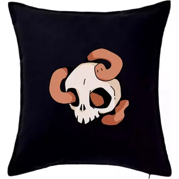 Polštář Žížala v lebce (Alexis Citrine) - Polštář 50x50 - 50x50 - Pouze potah ( Černá )
