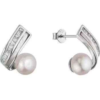 Šperk EVOLUTION GROUP CZ Stříbrné náušnice s bílou říční perlou a perletí - 21112.1