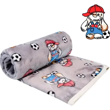 Dětská deka ESITO | Dětská deka jednoduchá Fotbalista - šedá / 75 x 100 cm
