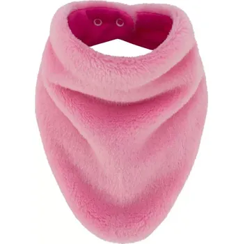 Kojenecká čepice ESITO | Šátek na krk Lara podšitý bavlnou - sytá růžová / 0 - 5 let