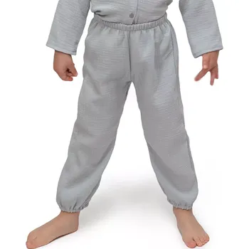 Kojenecké oblečení ESITO | Dětské mušelínové kalhoty Luca Dove Grey - šedá / 86
