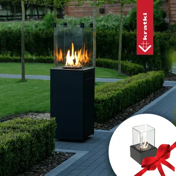 Přímotop Kratki TERASOVÝ MINI PLYNOVÝ OHŘÍVAČ ČERNÝ + BIO