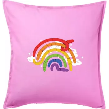 Polštář Žížaly duha (Alexis Citrine) - Polštář 50x50 - 50x50 - Pouze potah ( Růžová )