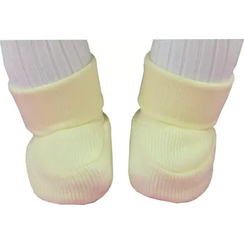 Chlapecké bačkory ESITO | Kojenecké bačkůrky svetr malé - smetanová / New - délka stélky: 8 cm