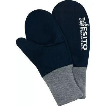 Rukavice ESITO | Zimní palcové rukavice softshell s beránkem Lamb Navy Blue - navy blue / 5 - 7 let