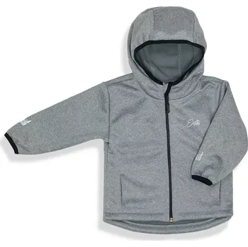 Kojenecká bunda ESITO | Dětská softshellová bunda Šedý melír - šedá / 86