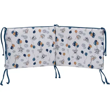 ESITO | Mantinel do postýlky Myšky - modrá / 28 x 60 cm