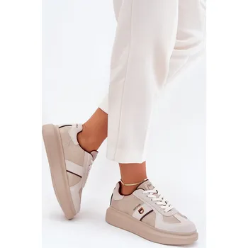 Dámské tenisky Dámské Kožené Tenisky Na Platformě Daniel Lopez Just Dare SS2D4003 Barva: Béžová, Velikost: 41