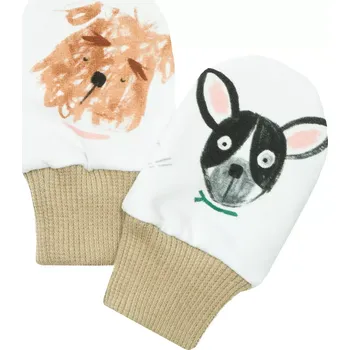 Rukavice ESITO | Dětské rukavice Pejsci - bílá / 62