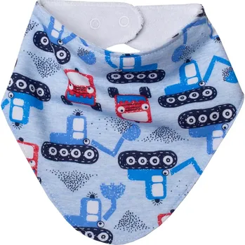 Bryndák ESITO | Slintáček bavlna potisk - Bagr - modrá / UNI