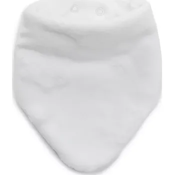 Kojenecká čepice ESITO | Šátek na krk Mikroplyš White star podšitý bavlnou - bílá / 0 - 3 roky