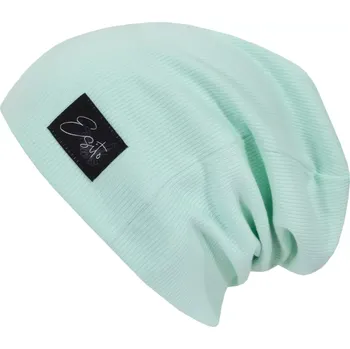 Kojenecká čepice ESITO | Žebrovaná čepice spadená Color Mint - mintová / 48