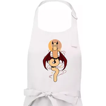 Kuchyňská zástěra Žížala upír (Alexis Citrine) - Dámská zástěra na vaření - Univerzální velikost ( Bílá )