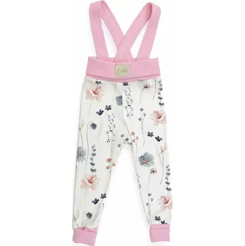 ESITO | Rostoucí žebrované kalhoty s laclem Verona - růžová / 56 - 62