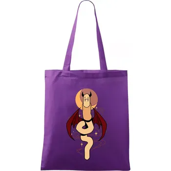 Žížala upír (Alexis Citrine) - Taška bavlněná - 42 x 38 cm ( Fialová )