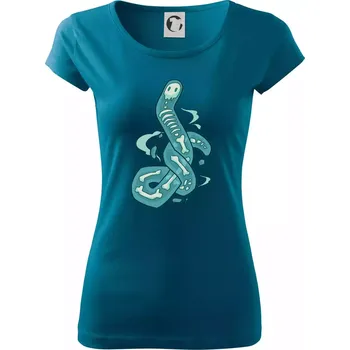 Dámské tričko Anatomicky korektní duch žížaly (Alexis Citrine) - Dámské triko Pure - L ( Petrolejová )