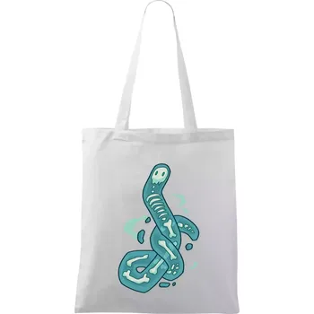 Anatomicky korektní duch žížaly (Alexis Citrine) - Taška bavlněná - 42 x 38 cm ( Bílá )