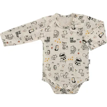 ESITO | Dětské body DIGITÁL Zvířátka vel. 50 až 74 - béžová / 50