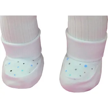 Chlapecké bačkory ESITO | Kojenecké bačkůrky bavlna malé puntík jemný - puntík jemný modrý