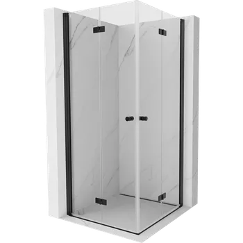 Mexen Mist-F Duo skládací sprchová kabina 120 x 120 cm, transparentní, černá - 8A6-120L-120P-70-00 Sprchové kouty