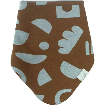 Nákrčník ESITO | Šátek na krk bavlna Shapes - hnědá / 0 - 3 roky
