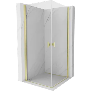 Mexen Mist-B Duo odpružená sprchová kabina 85 x 85 cm, transparentní, zlatá kartáčovaná - 8A2-085-085-55-00 Sprchové kouty