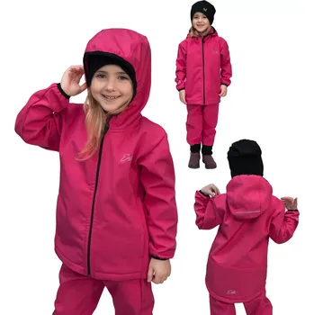 Kojenecká bunda ESITO | Dětská softshellová bunda DUO Raspberry pink - malinová / 110