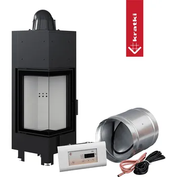 Krbová vložka Kratki Inteligentní krbová MBN levá 10 kW Ø 200