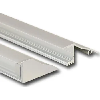 LED osvětlení MCLED Nástěnný hliníkový profil NT, 18x41 mm, včetně čirého difuzoru, 1m