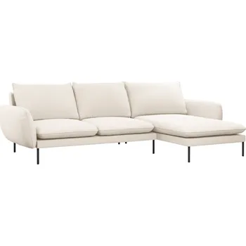 Pohovka Cosmopolitan Design Béžová bouclé rohová pohovka Vienna 255 cm, pravá